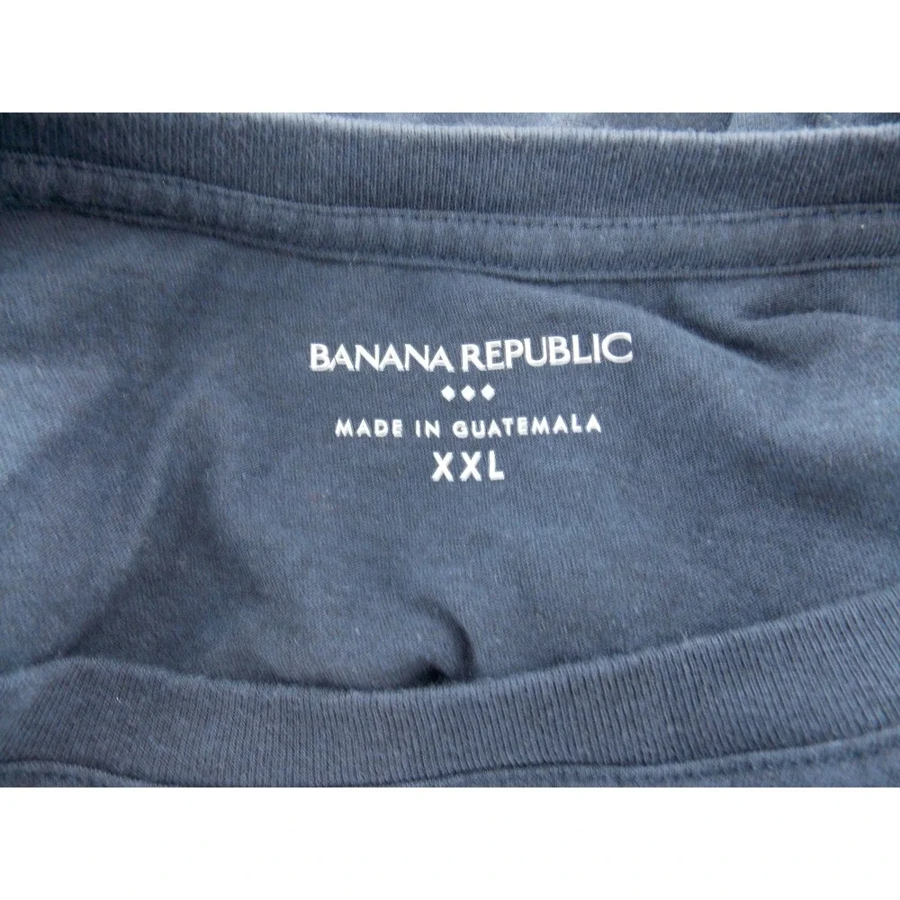 Banana Republic T Shirt Graphic World Map Print Casual Mens‎ XXL Navy Blue